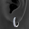 Click Hoop Earrings With Opal