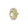 Gold Vintage Opal Zirconia - Round