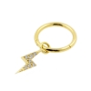 Gold Click Ring Charm - Zirconia Flash
