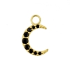 Gold Click Ring Charm - Zirconia Moon