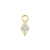 Gold Click Ring Charm - Zirconia Diamond