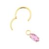 Gold Click Ring Charm - Marquise Pink Sapphire