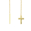 Gold Chain Earrings - Cross