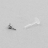 Jewelled Bioplast Labret - 2mm Swarovski Zirconia
