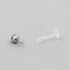 Jewelled Bioplast Labret - 3mm Swarovski Zirconia