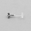 Jewelled Bioplast Labret - 3,5mm Trinity Swarosvki Zirconia
