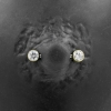 Nipple Barbell With Gold Zirconia Discs - Threadless