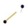 Nipple Barbell With Gold Diffused Sapphire Discs - Threadless