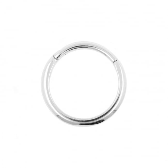 White Gold Click Ring - Half Round