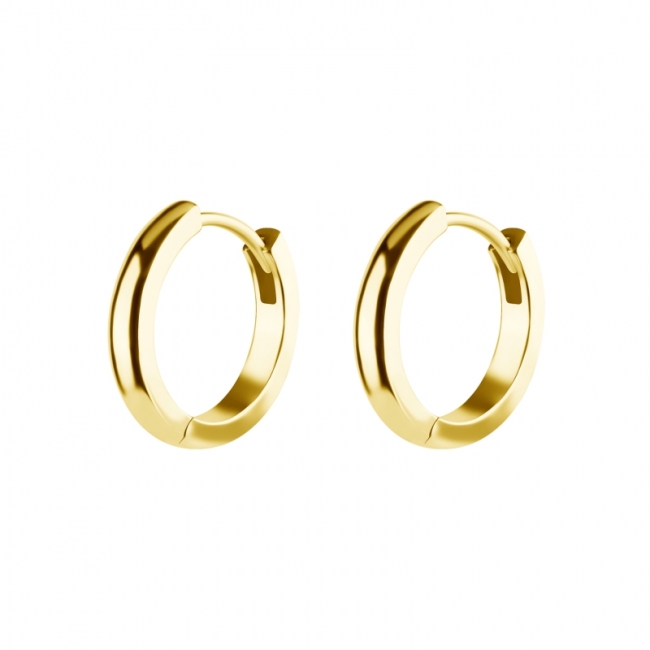 Click Hoop Earrings - Domed - 2,5 mm width