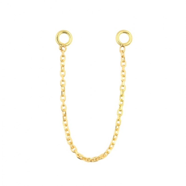 Gold Piercing Chain - Round