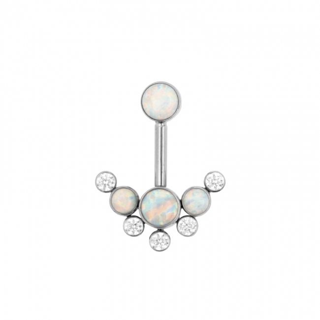 Vertical Helix - Opal And Zirconia Cluster