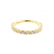 Gold Click Ring Set With Zirconia