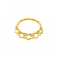 Septum & Daith Click Ring - Ornamental Lotus