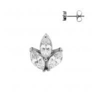 Marquise Zirconia Cluster Ear Studs