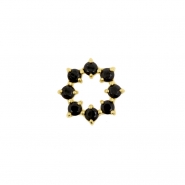 Gold Click Ring Charm - Zirconia Gemmed Ring