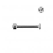 Titanium Labret With 2,5mm Jewelled Disc